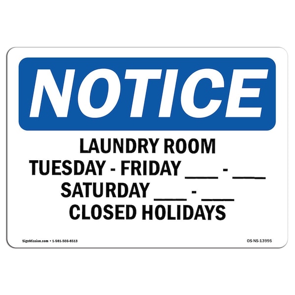 Safety Sign, OSHA Notice, 3.5" Height, Sign, Landscape, 10PK